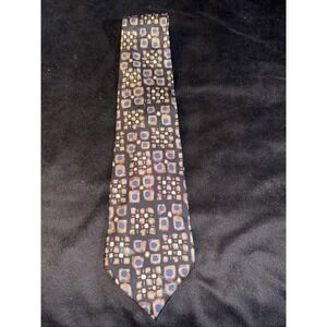 Vintage Daniel Adam Silk Mens Neck Tie‎ Necktie Brown And Blue